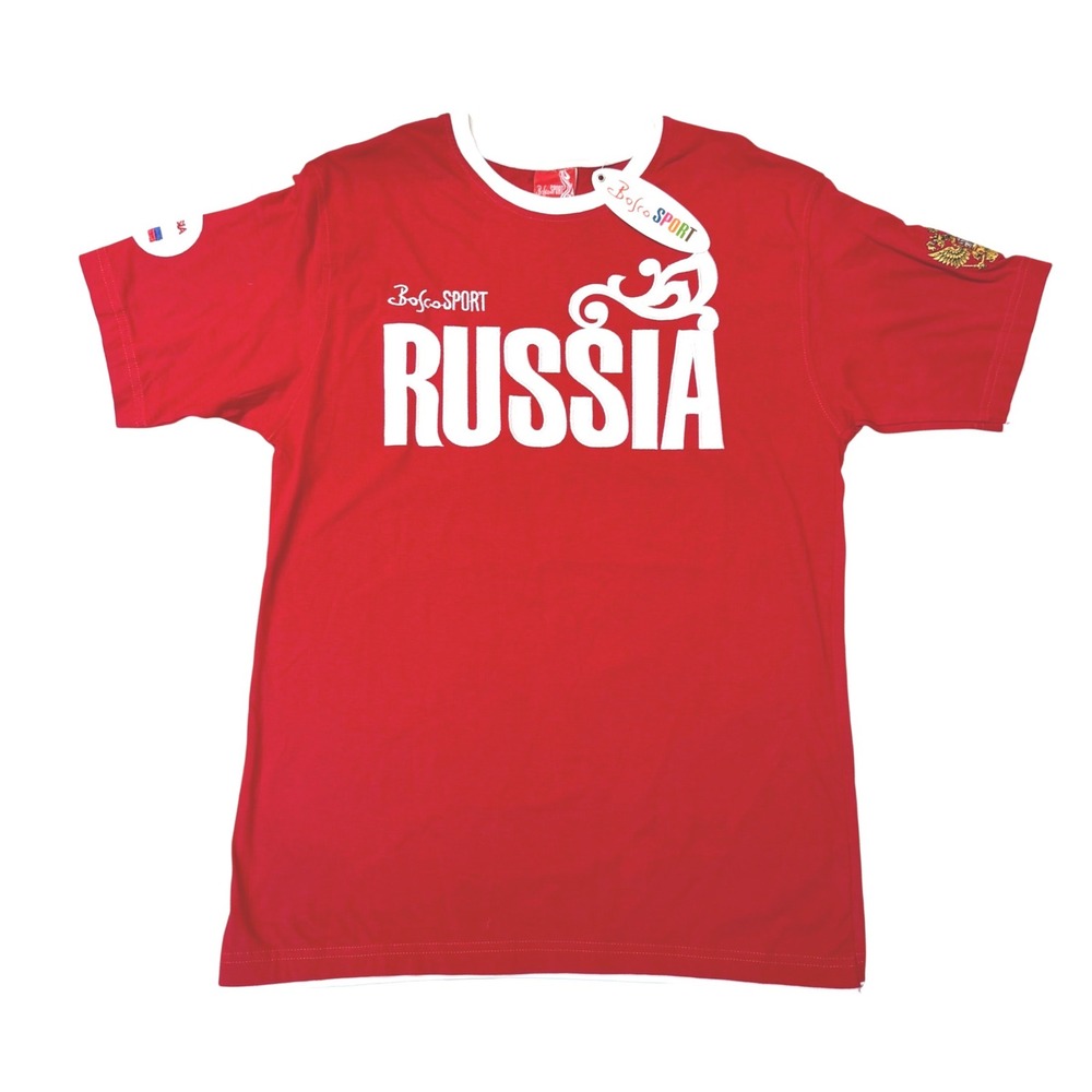 Men's Vintage Bosco Sport Russia 2008 Beijing Olympic Team T-Shirt Red XXL NWT